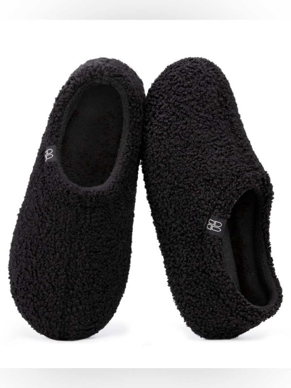 Cozy Sherpa Women's Slip-On Slippers - Black